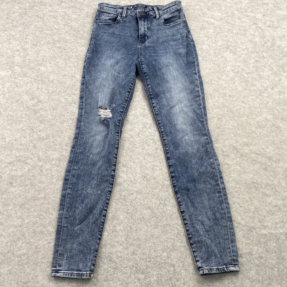 KUT From The Kloth Mia Toothpick Skinny Jeans Womens 29 (27x28) Blue Distressed